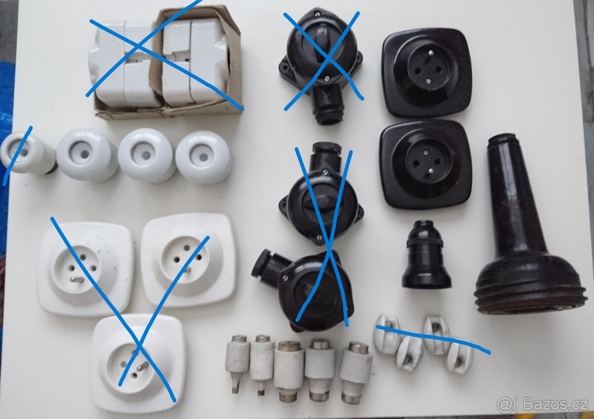 Retro zásuvky, objímky