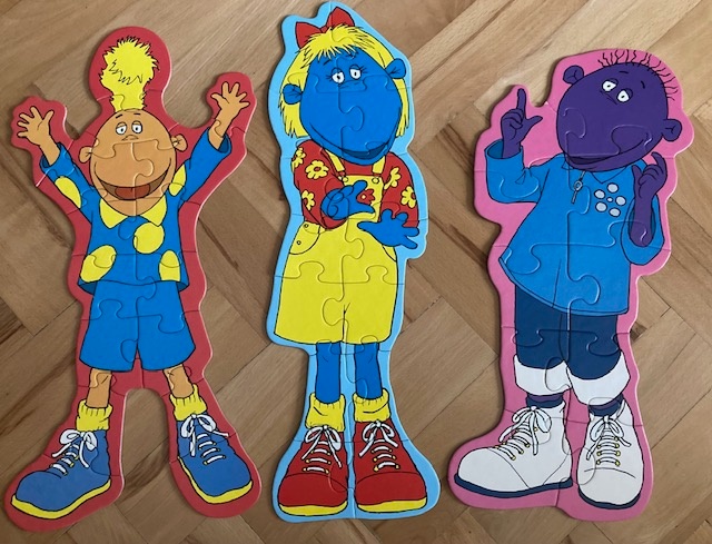 3 x velká postava Tweenies, puzzle, 42+44+46 cm, nehrané