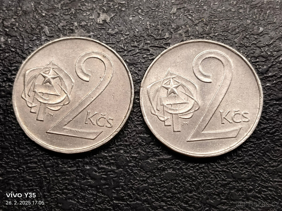 2 kčs 1990 obě varianty
