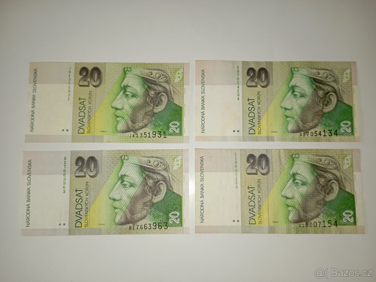 BANKOVKY 20 SVK 1993-2008, RŮZNÉ EMISE