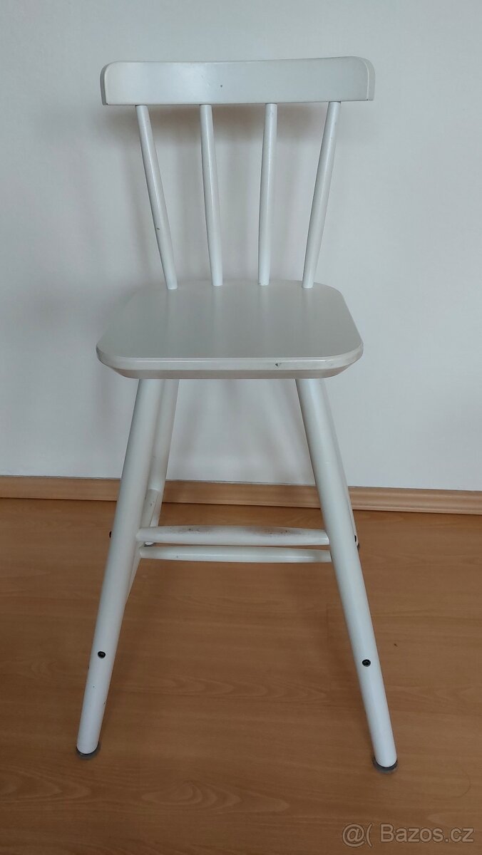 Dětská jídelní židle IKEA - AGAM bílá
