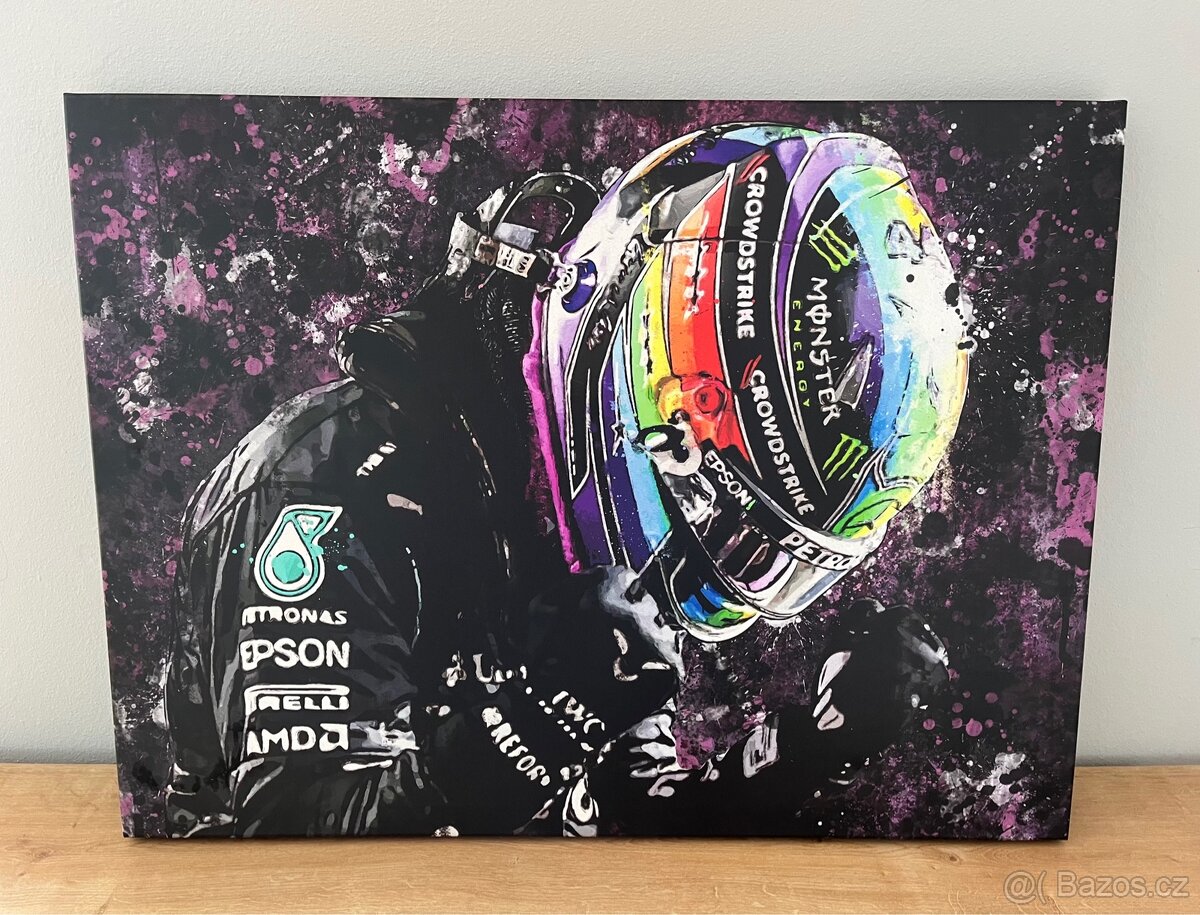 Obraz Lewis Hamilton – moderní plátno 80×60 cm
