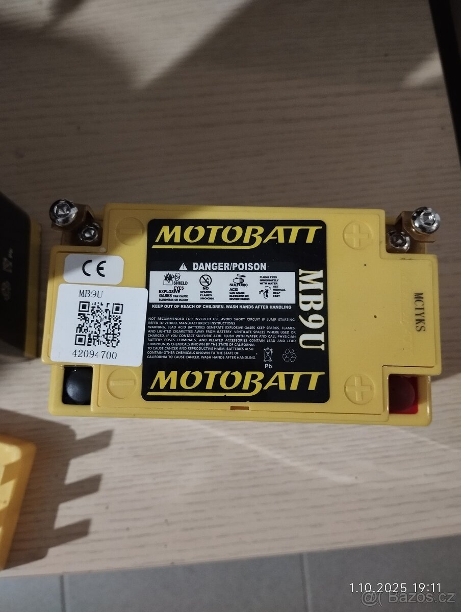 Baterie, moto baterie