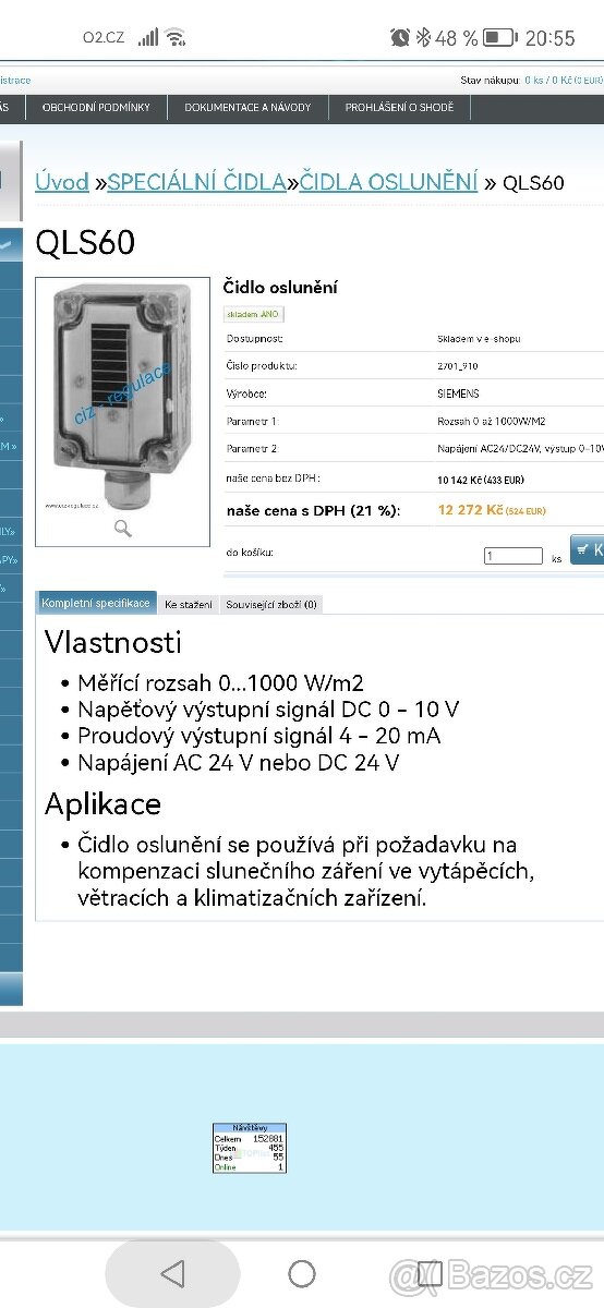 Siemens QLS 60 čidlo