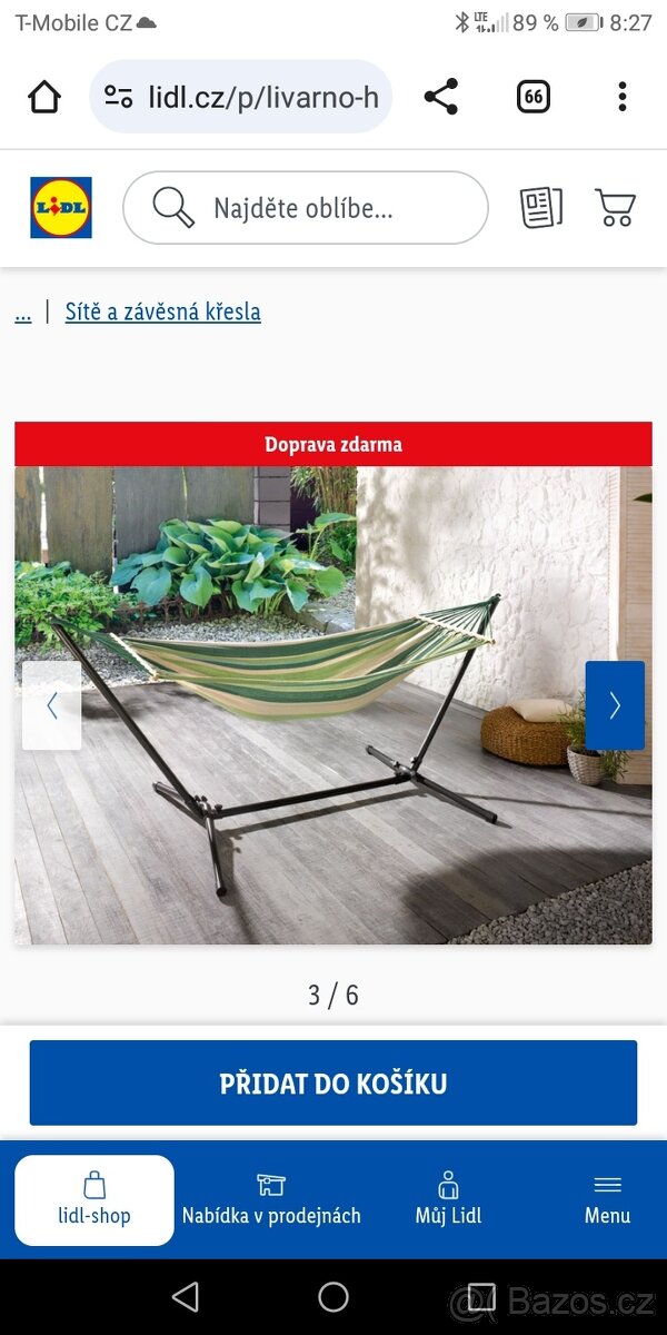 Závěsná síť se stojanem - nová