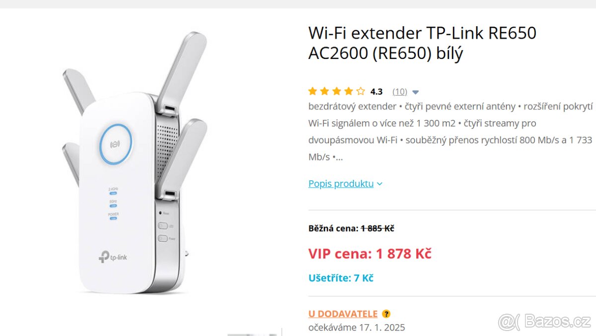 TP-Link RE650 (AC2600), extender
