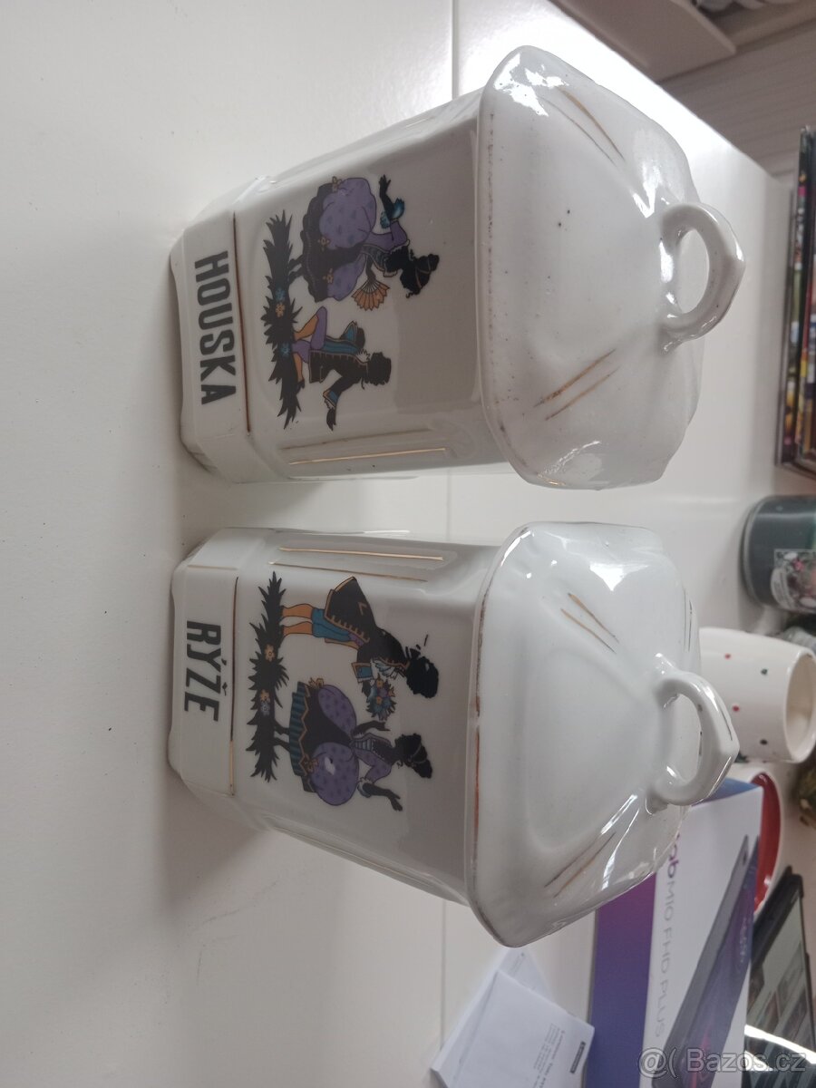 Retro dózy na mouku – Houska / Rýže, 50. léta