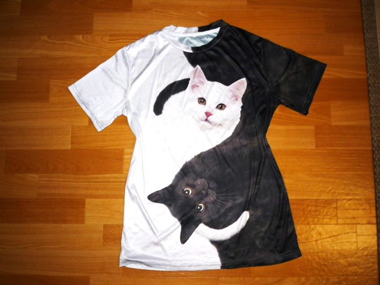 Tričko s kočkami vel S-M