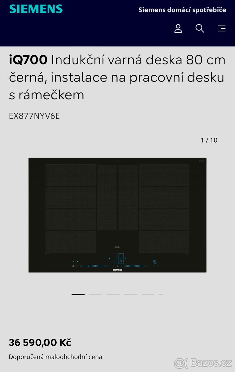 Nová indukční deska SIEMENS STUDIO LINE IQ700 EX877NYV6E