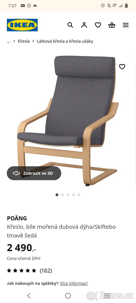 Dvě křesla IKEA