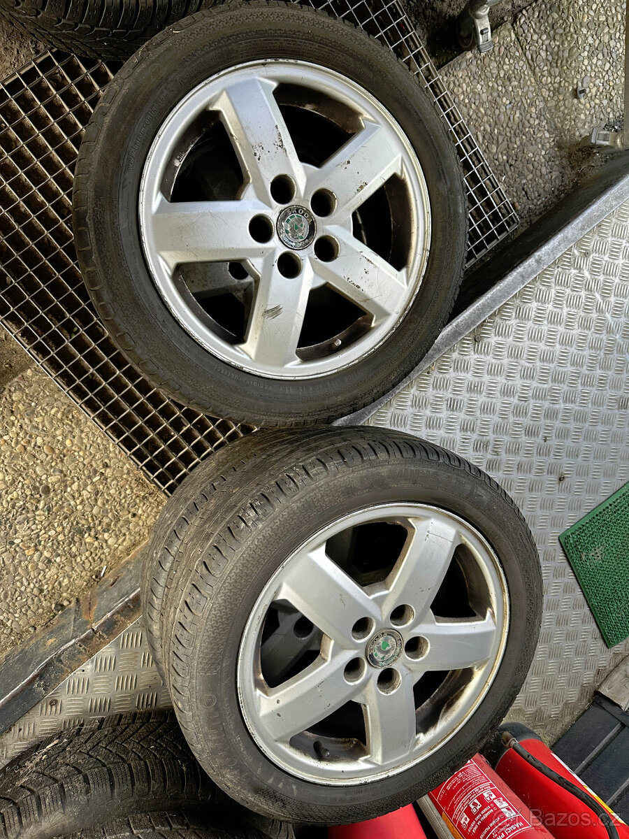 Alu kola Škoda 5x100 R15 s pneu 195/50/ R15