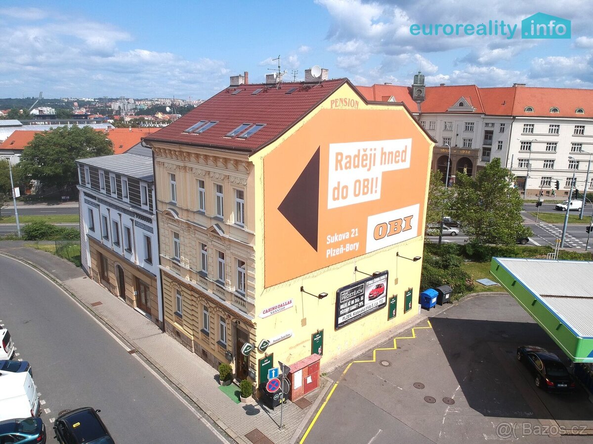 Prodej, činžovní dům s restaurací, 810 m2, Plzeň, ul. Lindau