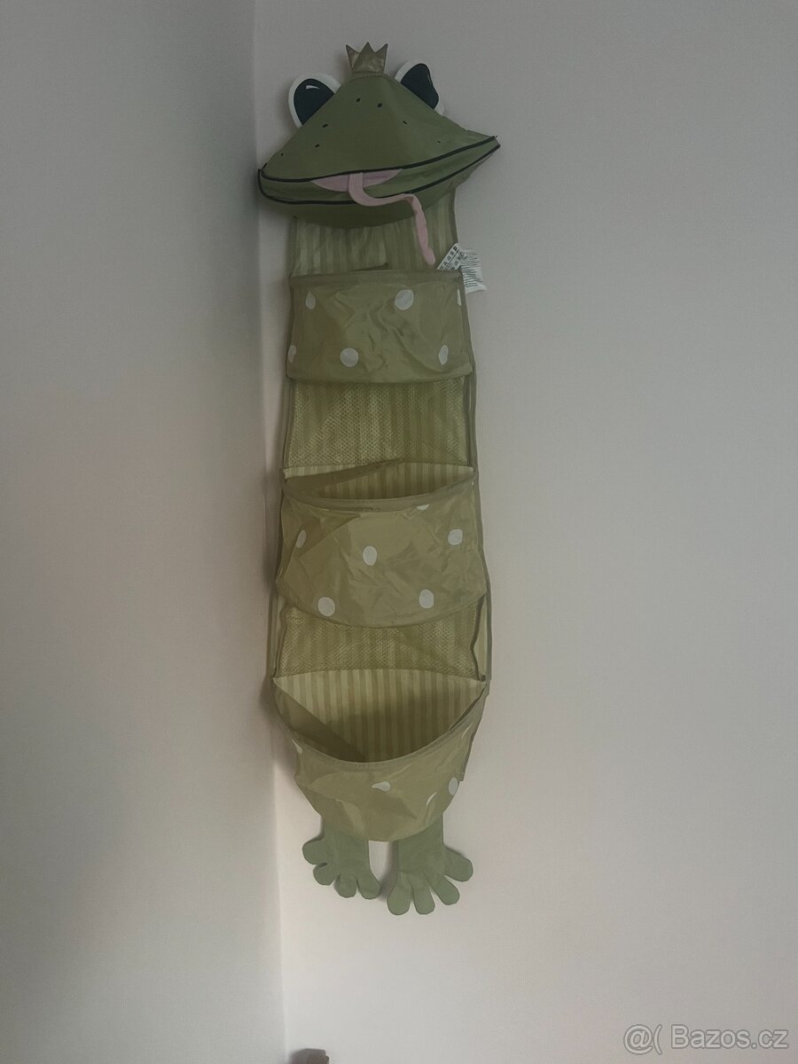 Dětský závěský organizér/kapsář - žába Ikea 35x135
