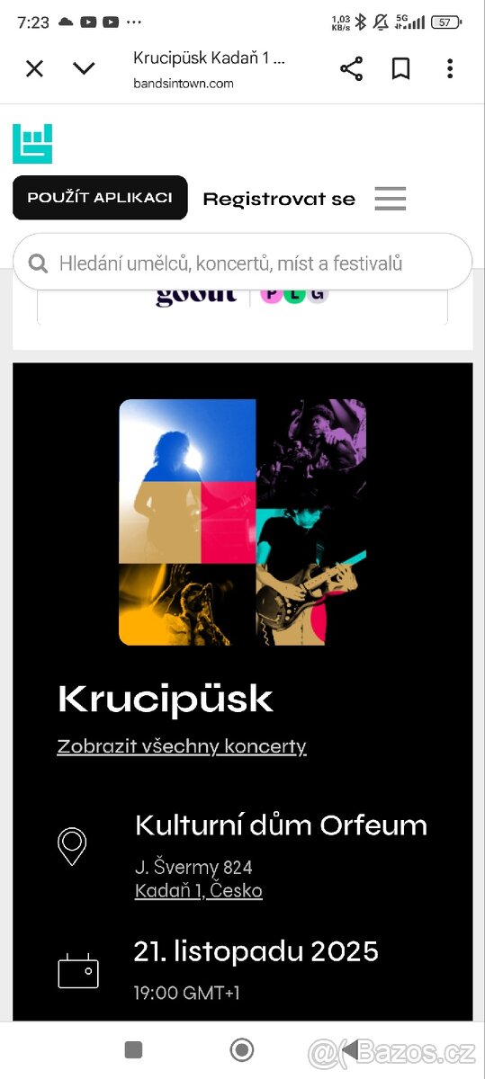Vstupenky na Krucipüsk a Harlej