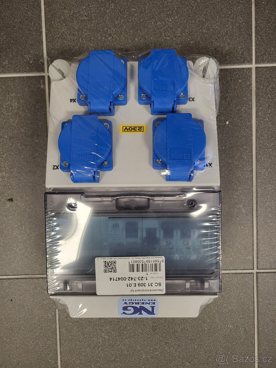 Rozvodná zásuvková skříň 4 x 230V Nová