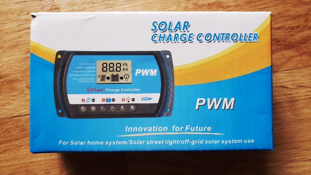 Solární regulátor 10A nabíjení s LCD displejem 12V24V Auto