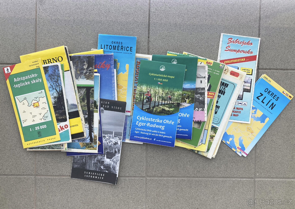 Mapy turistických oblastí - různé