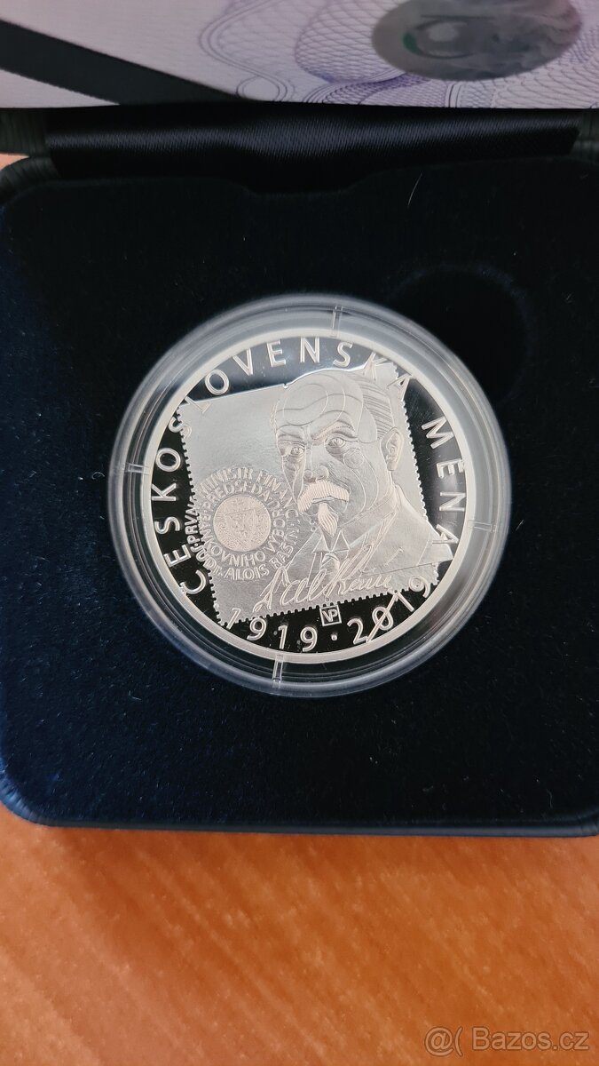 Stříbrná medaile zavedení Československé měny 2019