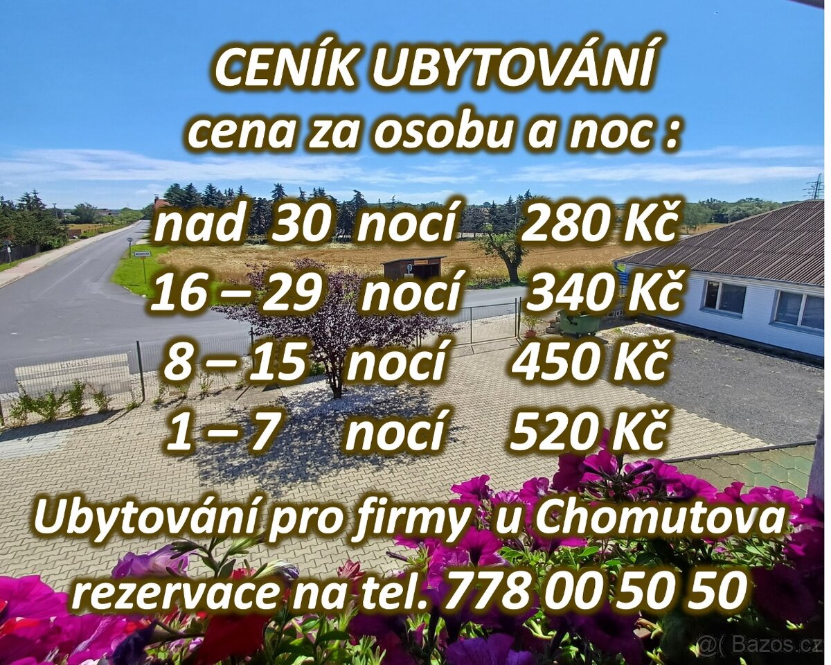 ubytování pro firmy Chomutov