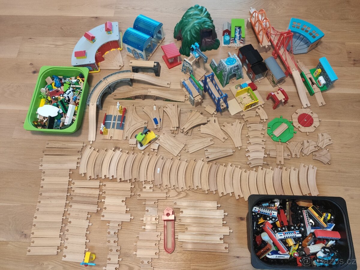 MEGA set dřevěné vláčkodráhy
