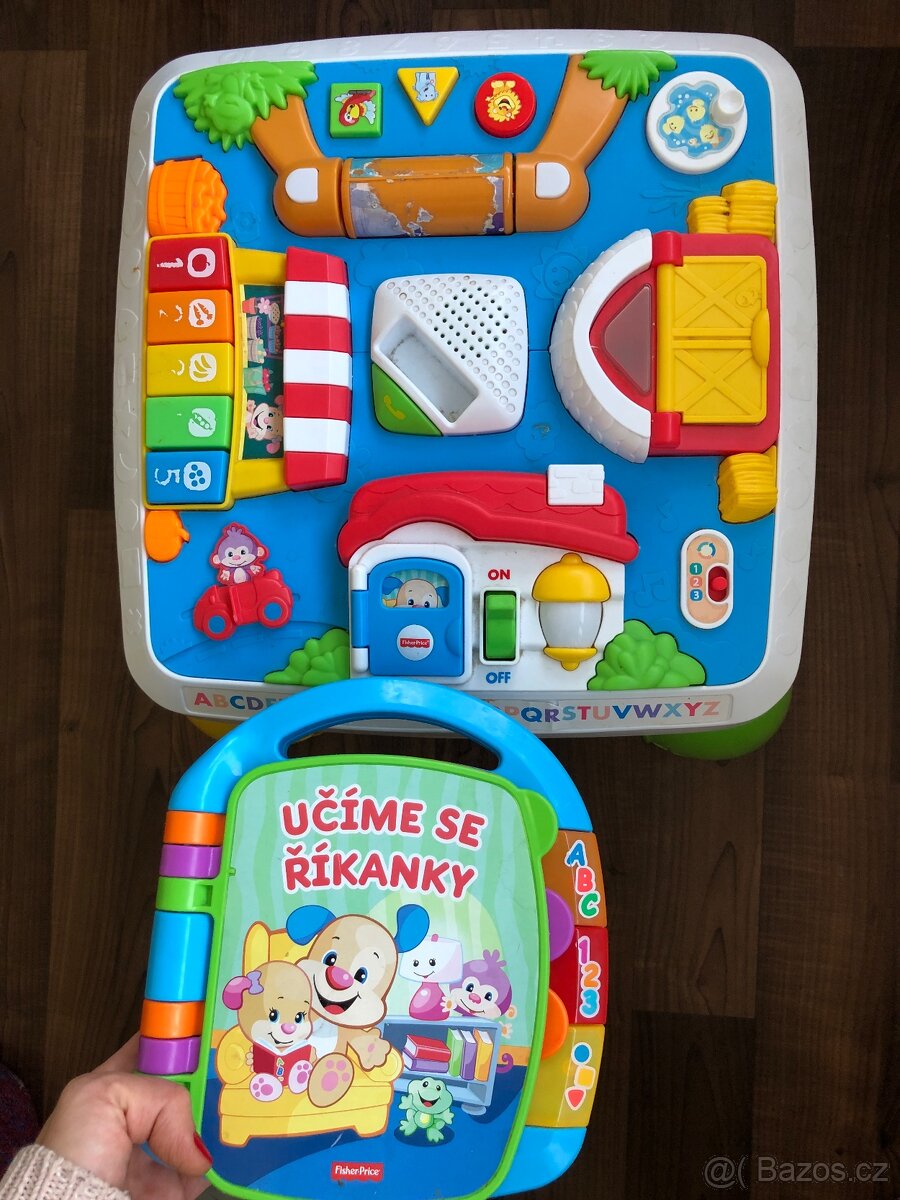 Hrací stolek a knížka Fisher Price