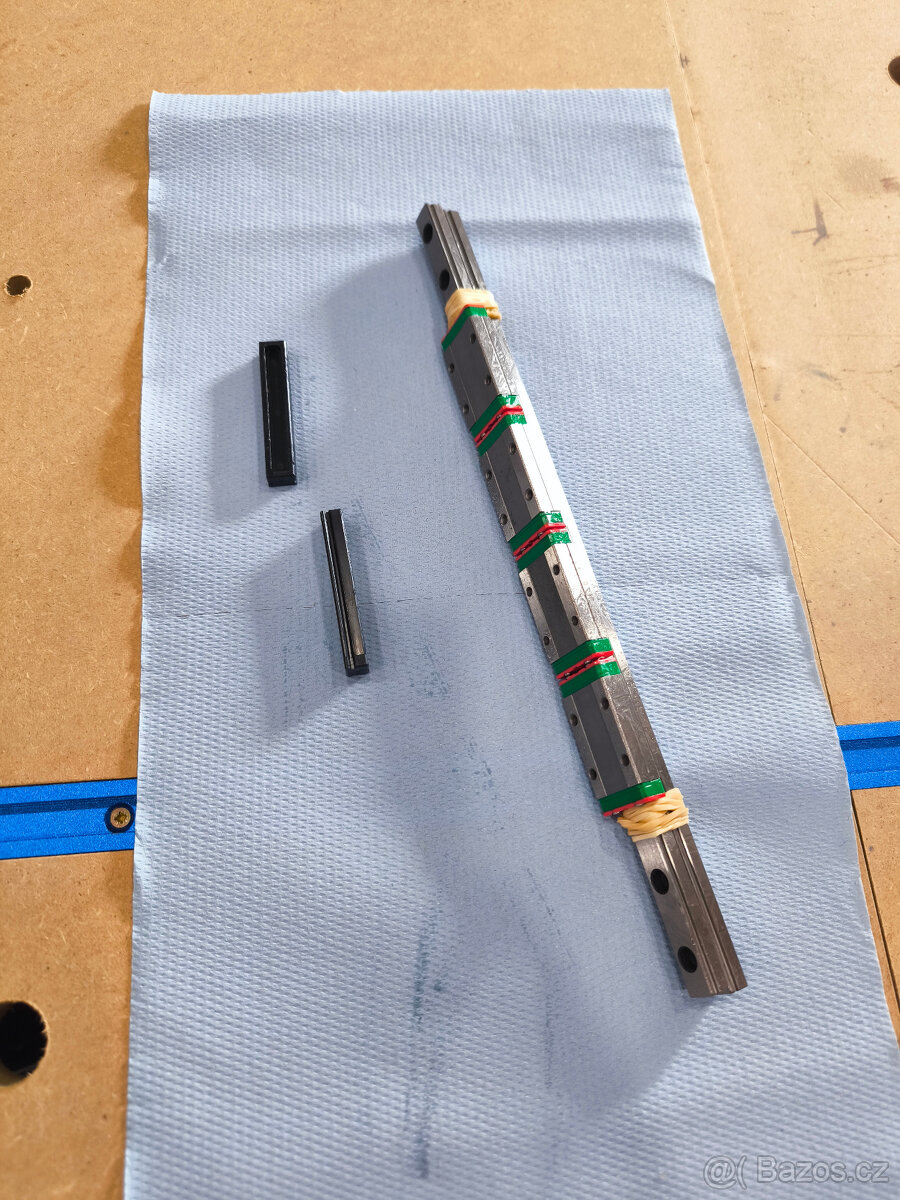 Nové lineární vedení MGN9H - 2x 260mm + 4x jezdec