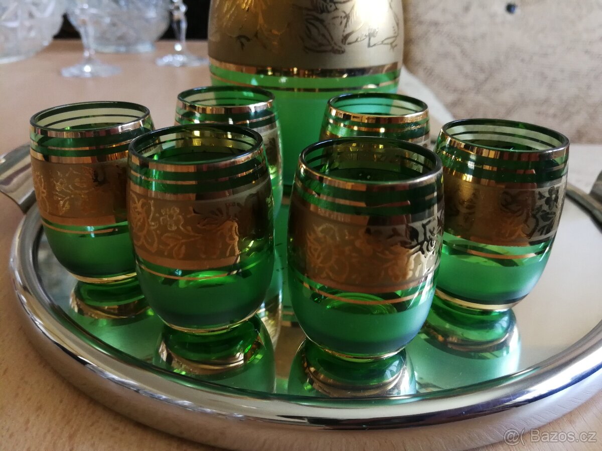 Retro likérová sada Bohemia krystal