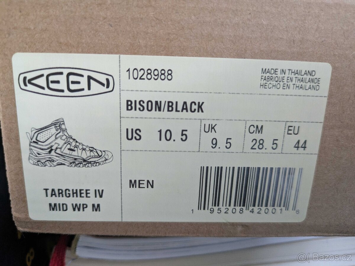 Keen Targhee MID WP M IV vel. 44 Bison/Black
