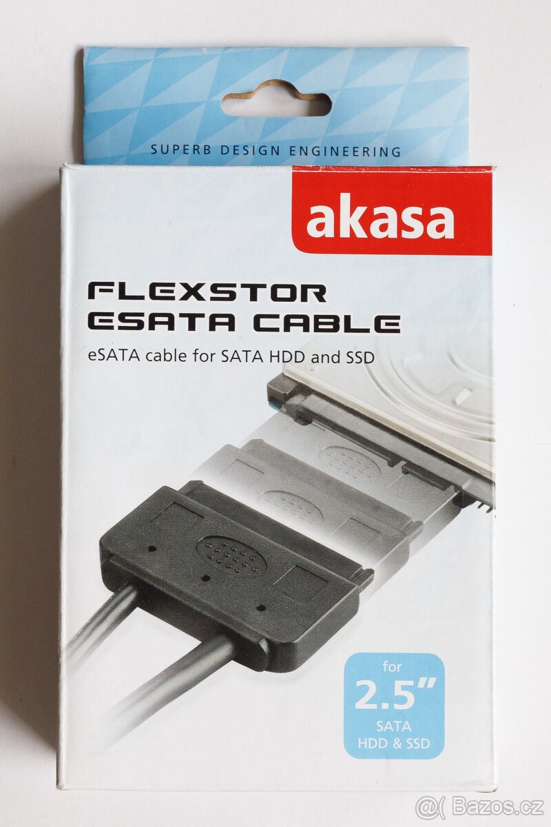 Akasa 2.5" SATA -> eSATA (+ USB napájení) redukce