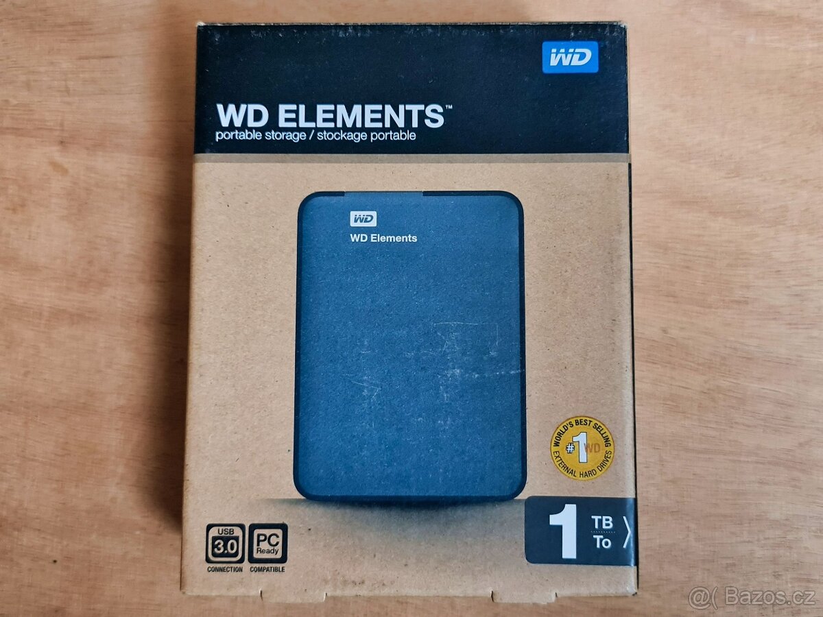 Externí HDD WD Elements 1 TB, zapnutý jen 154 krát