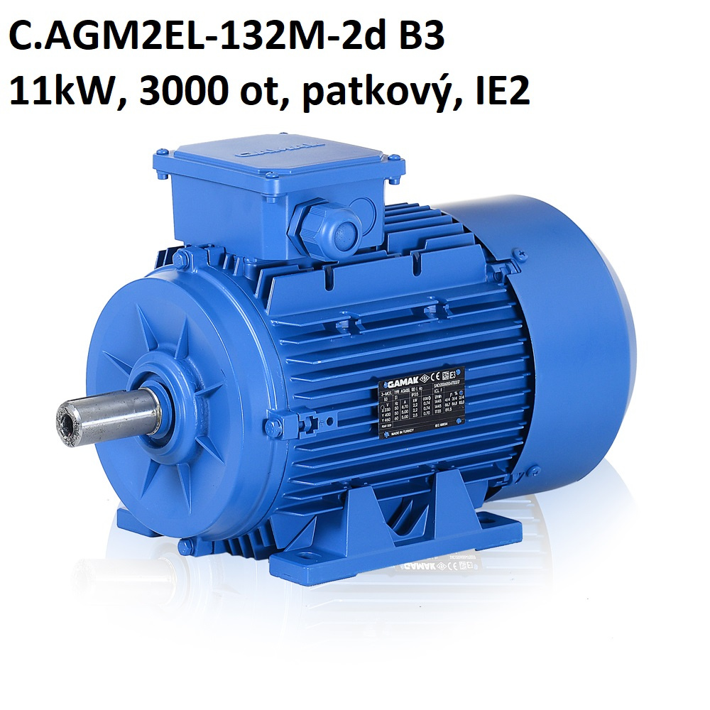 Elektromotor třífázový 11kW, 3000 ot./min., patkový