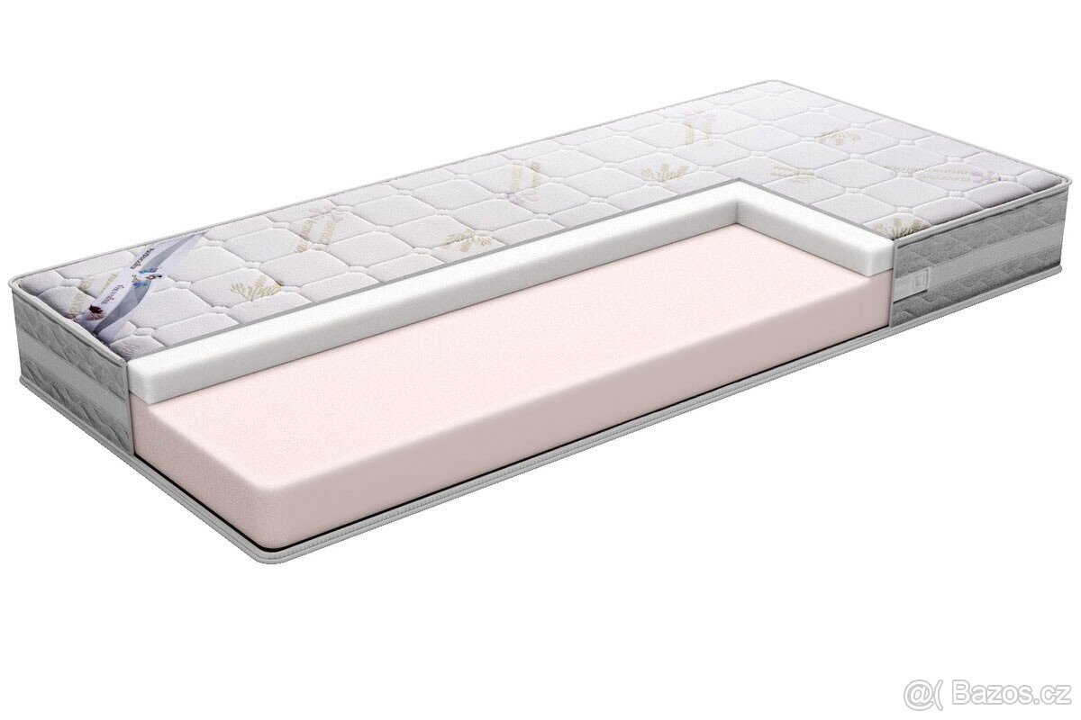 Matrace 90x200 cm Essence Grey s paměť.pěnou a aromaterapií