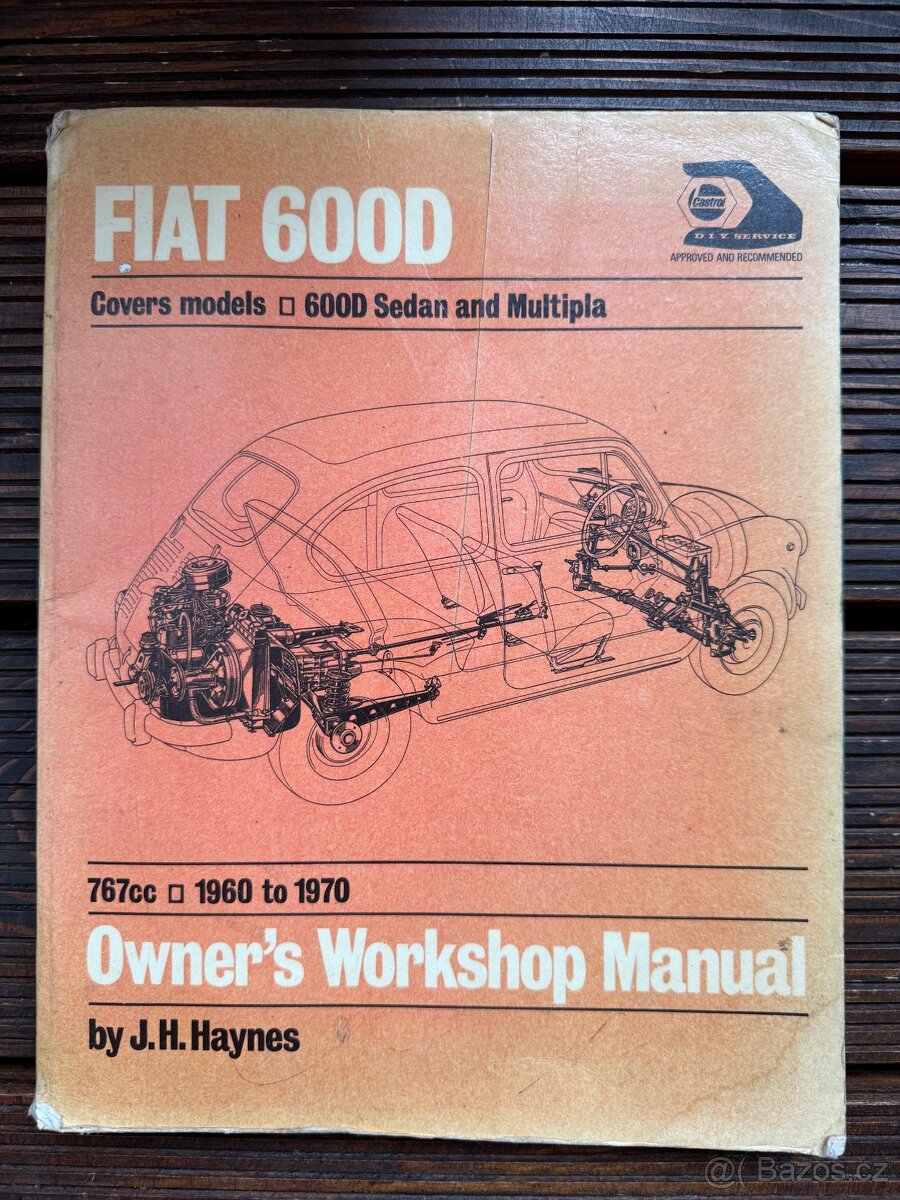 FIAT 600D MULTIPLA originální montážní manual servisní