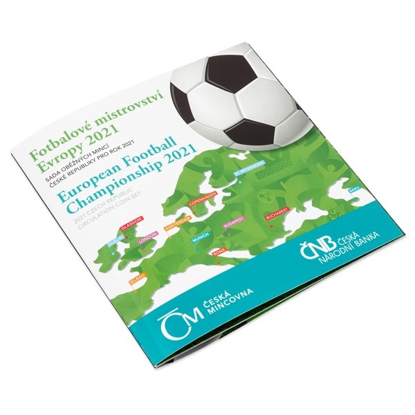Sada oběžných mincí 2021 ME ve fotbale stand