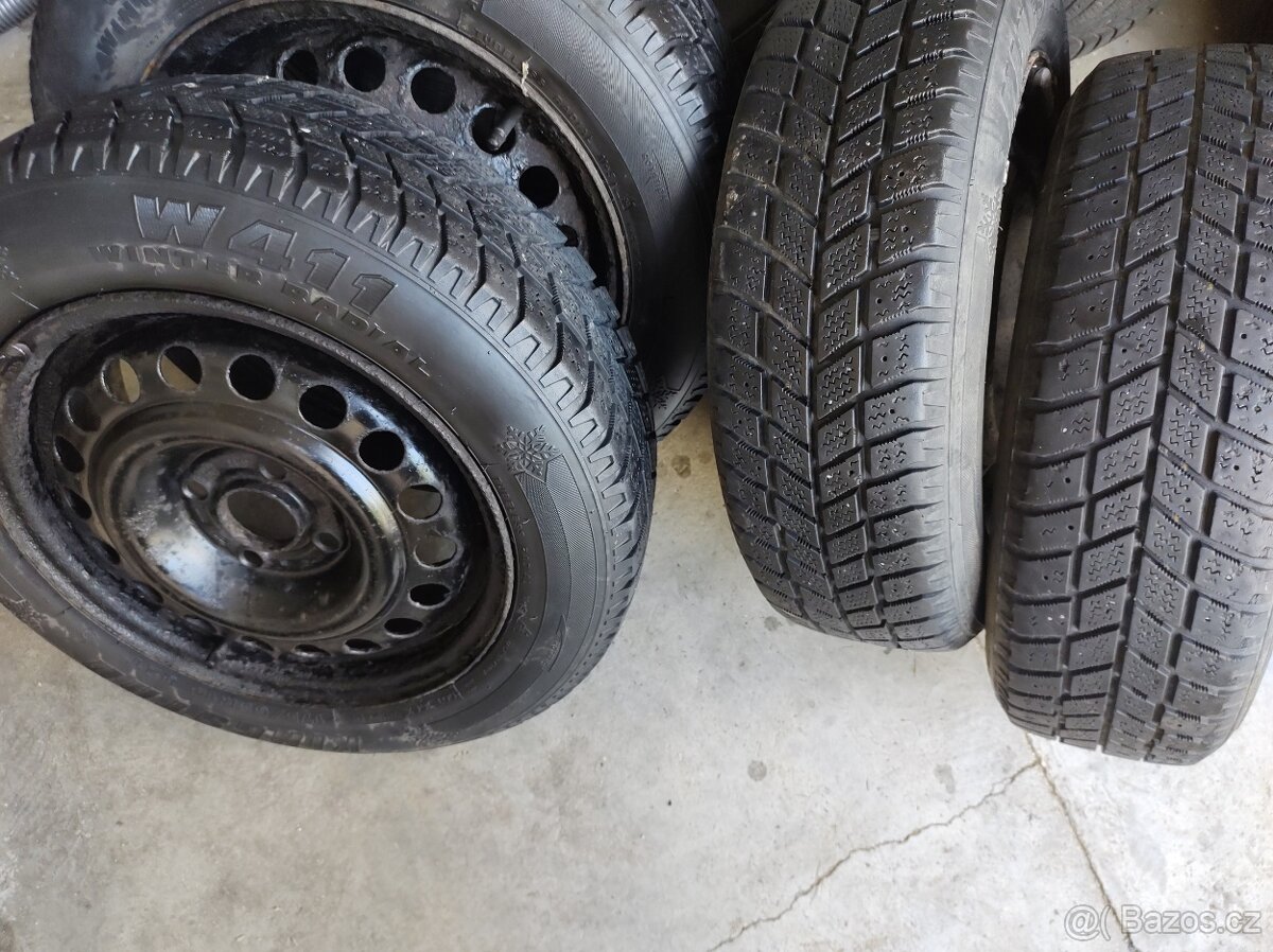 175/65 R14 ZIMNÍ + disky4x100 - VYSOKÝ HRUBÝ VZOREK