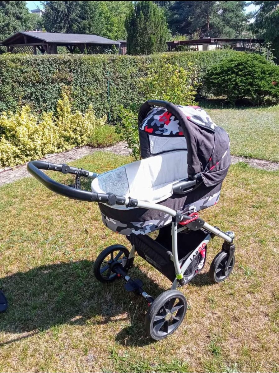 kočárek Babylux Largo Black dvojkombinace