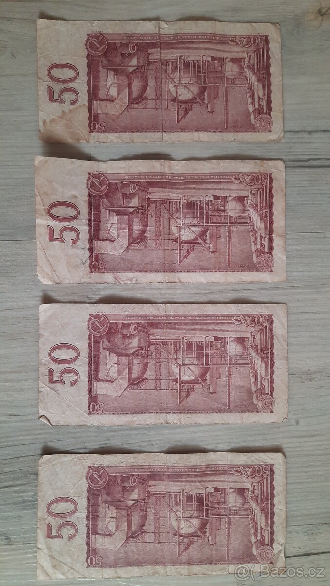 Československé bankovky 20 50