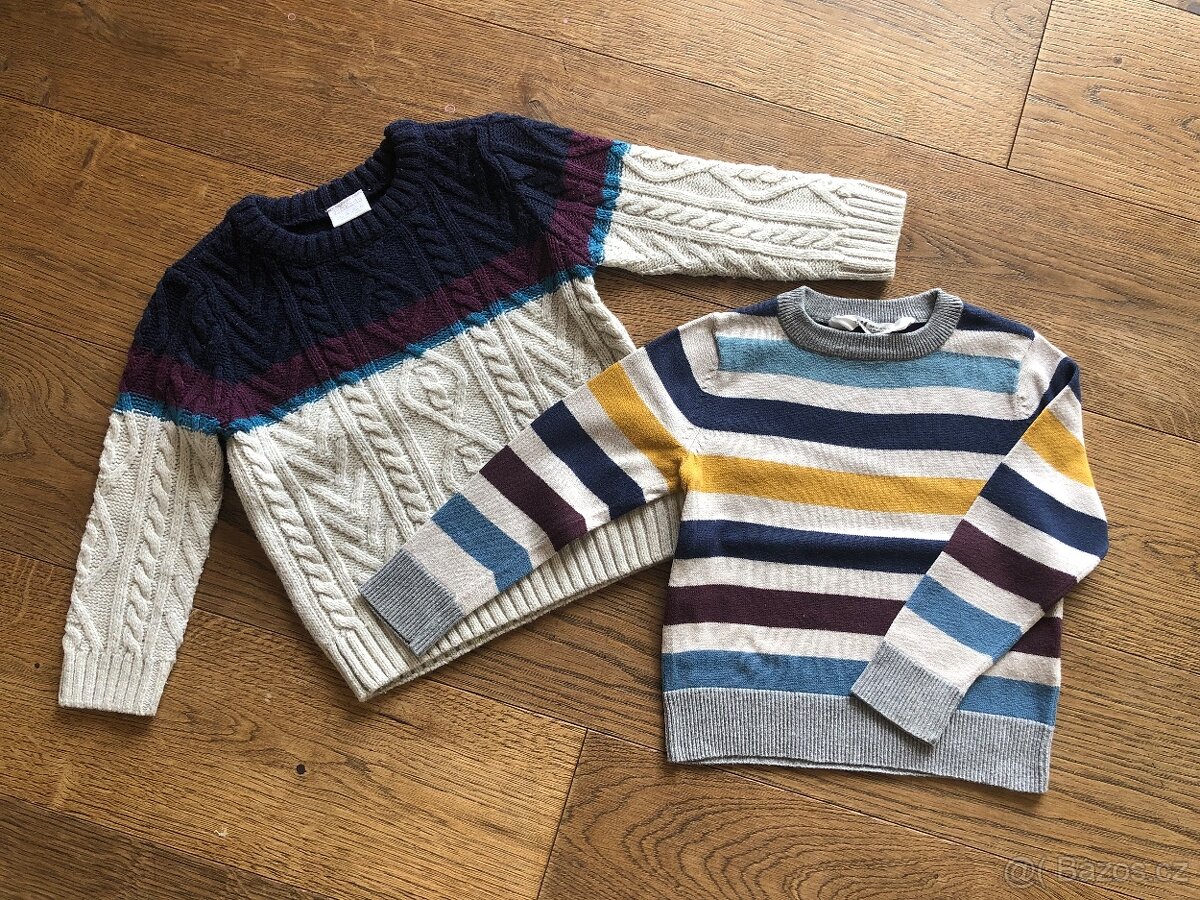 Klučičí svetry - 2ks (velikost 98)