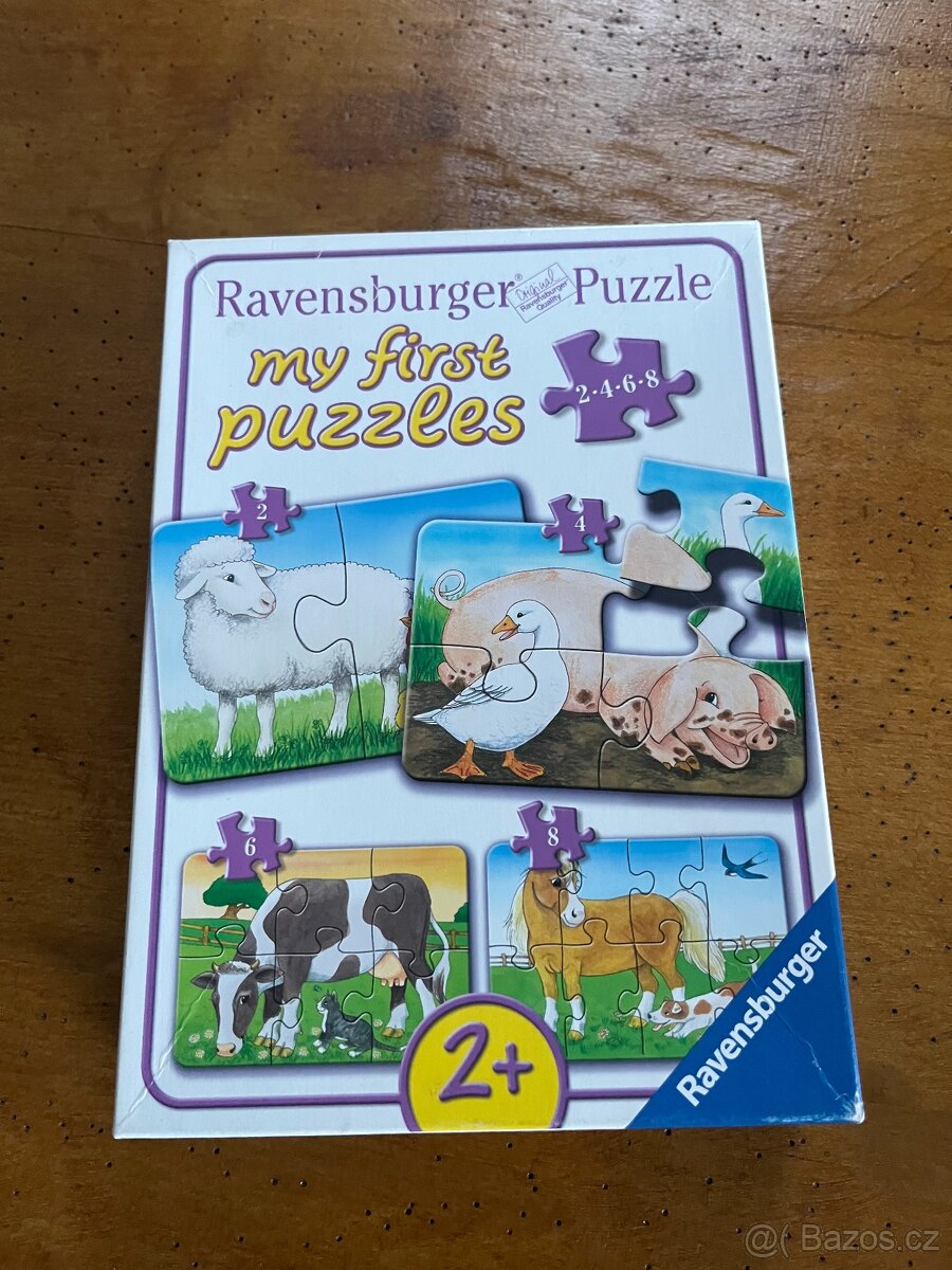 Puzzle Zvířata na statku 2/4/6/8 dílků
