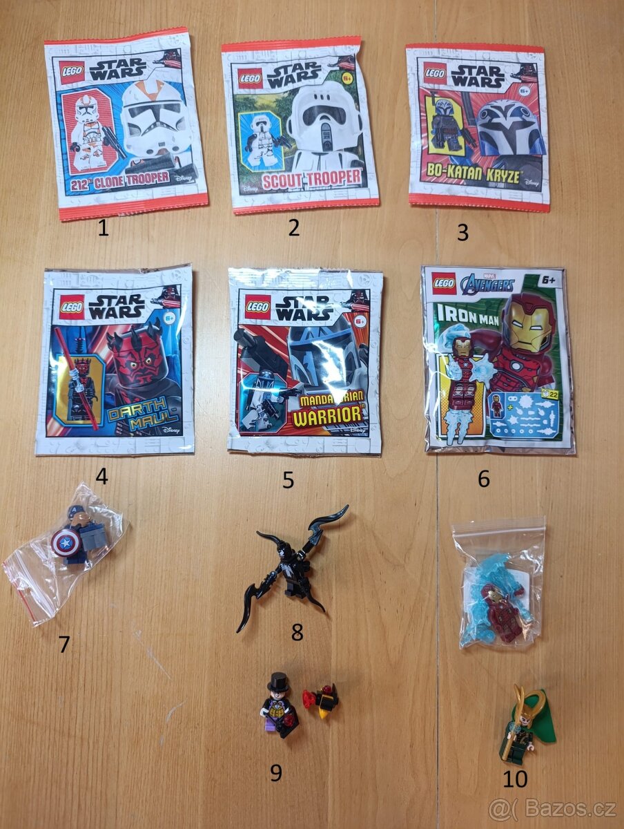 Lego figurky Star Wars, Marvel