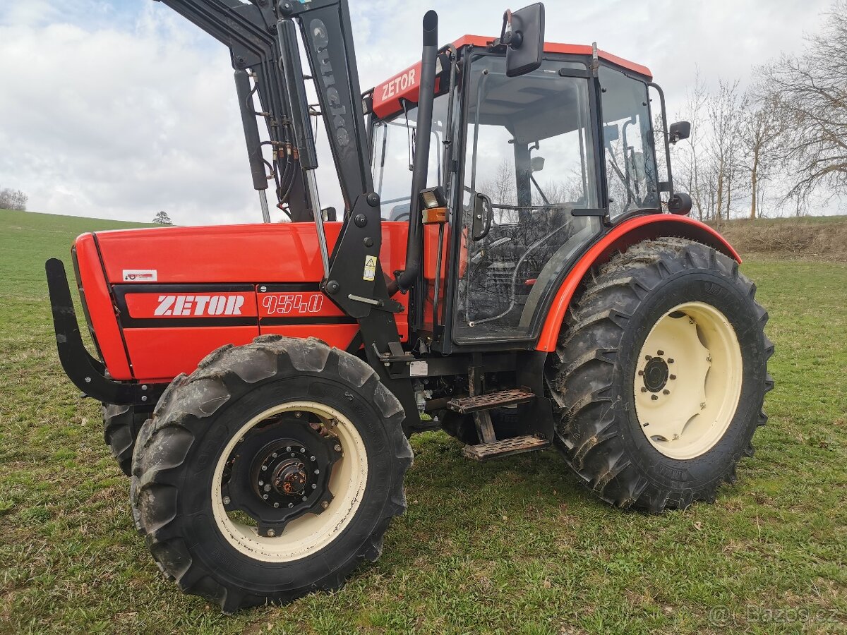 ZETOR 9540 S ČELNÍM NAKLADAČEM QUICKE A SPZ