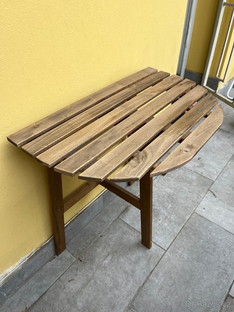 ASKHOLMEN – skládací nástěnný stůl na balkon (70×44 cm), tma