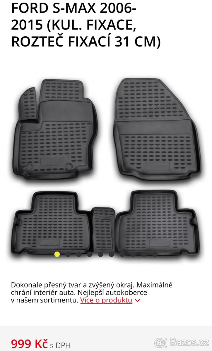 Gumové autokoberce, rohožky Ford S-Max/Galaxy