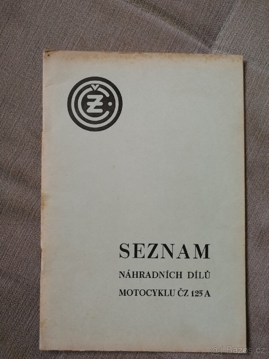 ČZ 125 A Seznam náhradních dílů