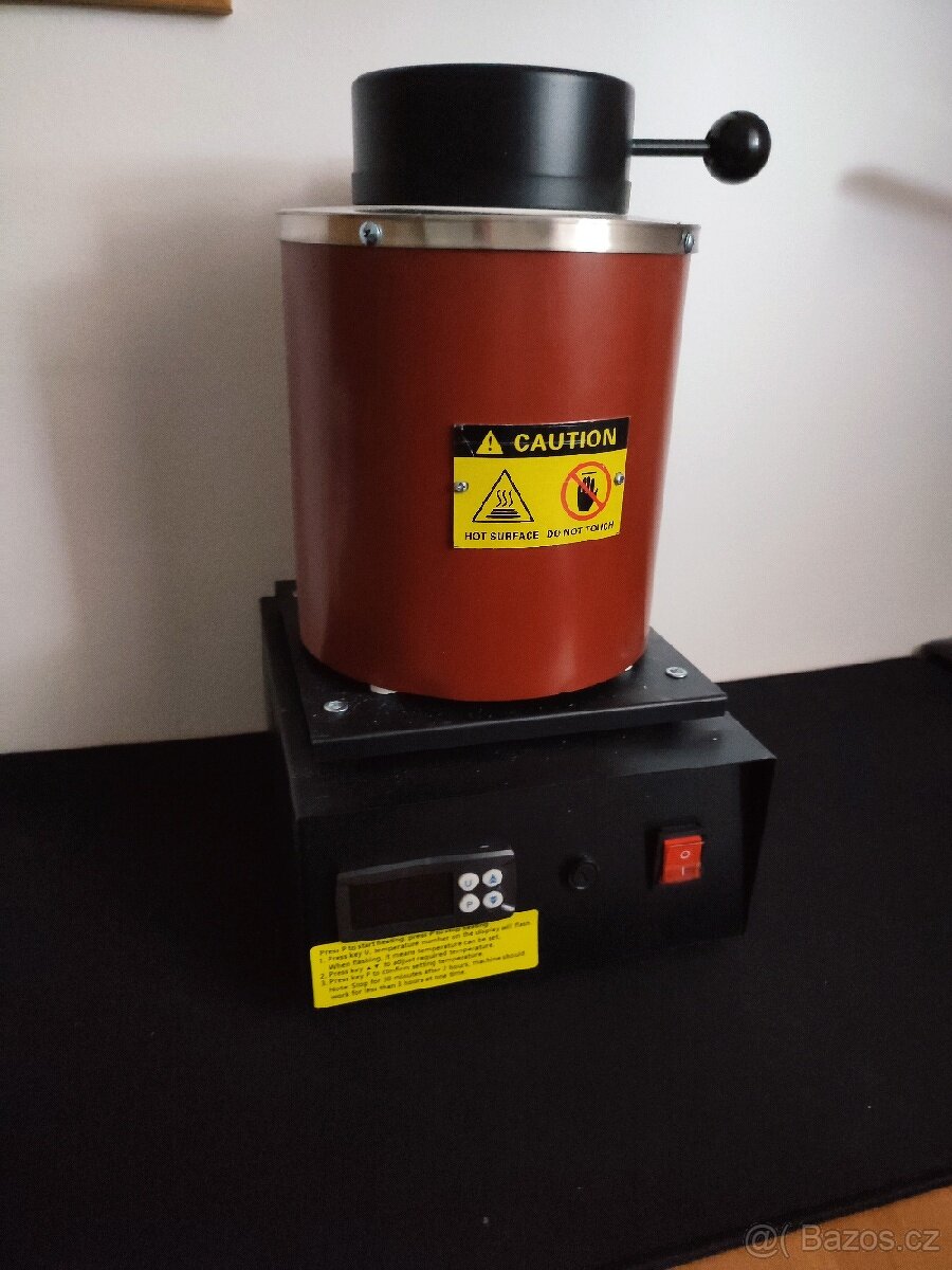 Nová tavící pec 1350 °C, až na 3 kg