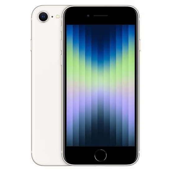 iPhone SE 2022 (5G), 64 GB, bílý, krabice, doklad, pouzdro