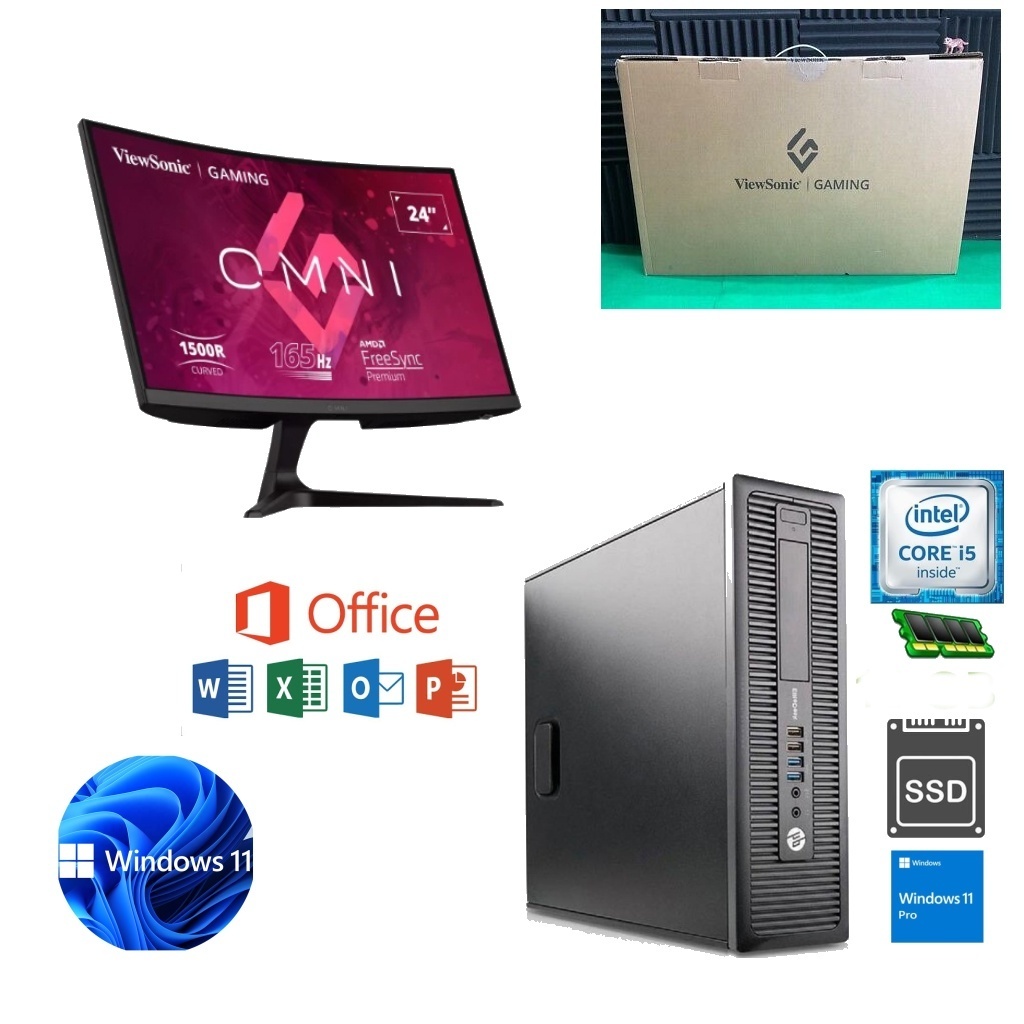 SET HP,i5,12GB RAM,SSD,mon.VX 2418C,WIN 11,záruka