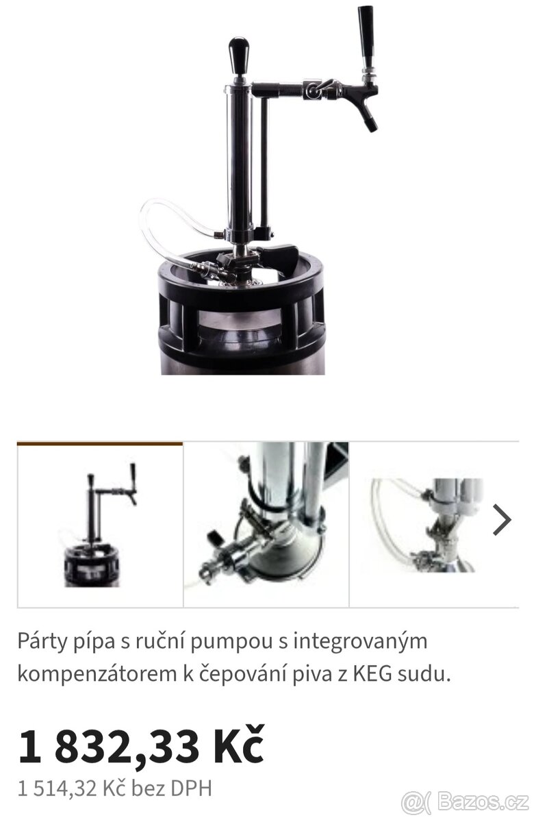 Párty pípa Lindr / výčepní zařízení