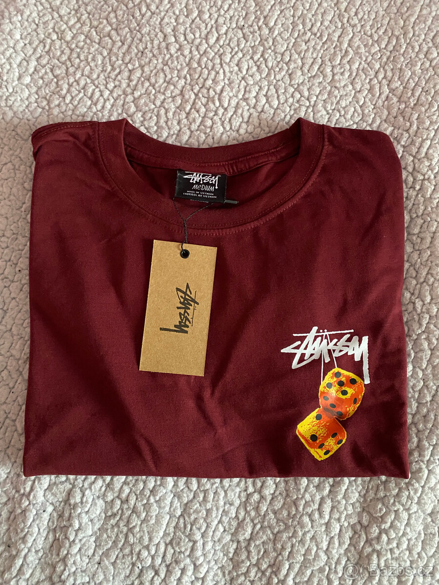 Červené Stussy tričko - M