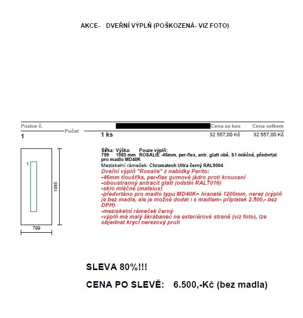 Dveřní výplň Rosalie (Perito)